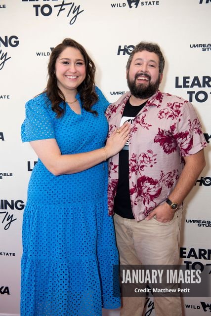 Katcy Stephan and Jeffrey Vega attend the Learning to Fly Los Angeles Premiere at The Aero Theater on Saturday August 15th, 2026 in Los Angeles.