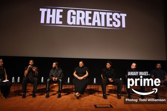Lorraine Ali, Jaalen Best, Omari Hardwick, Dana Gourrier, Kai Parham, Giovanni Ribisi and Amin Joseph attend the Prime Videos The Greatest LA FYC Event at Linwood Dunn Theater on Monday, Oct. 5, 2026 in Los Angeles.