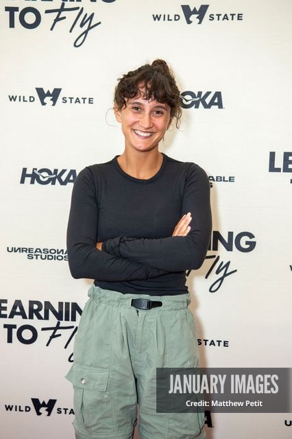 Aisha McAdams attends the Learning to Fly Los Angeles Premiere at The Aero Theater on Saturday August 15th, 2026 in Los Angeles.