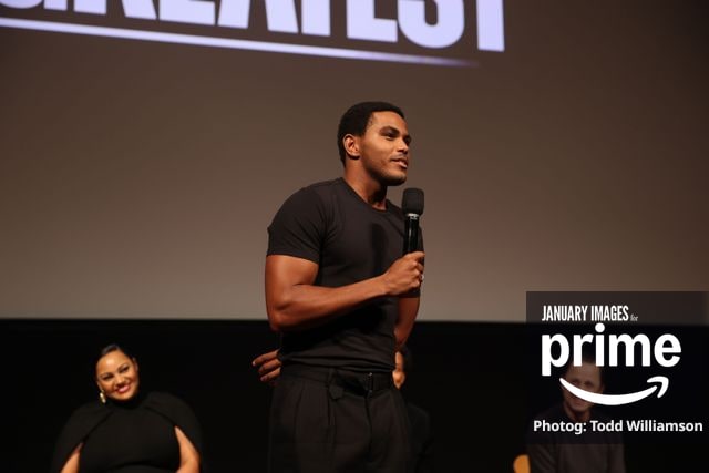 Dana Gourrier, Jaalen Best and Giovanni Ribisi attend the Prime Videos The Greatest LA FYC Event at Linwood Dunn Theater on Monday, Oct. 5, 2026 in Los Angeles.