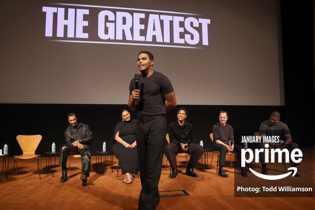 Omari Hardwick, Dana Gourrier, Jaalen Best, Kai Parham, Giovanni Ribisi and Amin Joseph attend the Prime Videos The Greatest LA FYC Event at Linwood Dunn Theater on Monday, Oct. 5, 2026 in Los Angeles.
