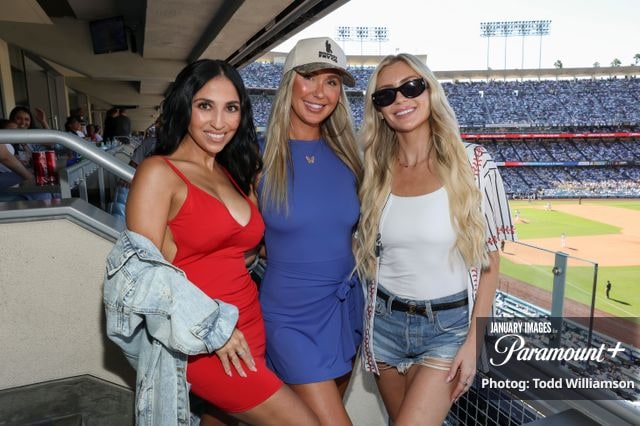 (L-R): Rylee Baldri, Olivia Paladin and Kylie Place attend the Paramount+ unscripted series Team Moms: Baseball on Saturday, October 3, 2026 in Los Angeles. Photo Credit: Todd Williamson/JanuaryImages for Paramount+