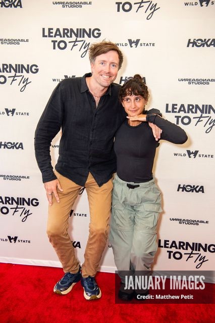 Max Lowe and Aisha McAdams attend the Learning to Fly Los Angeles Premiere at The Aero Theater on Saturday August 15th, 2026 in Los Angeles.