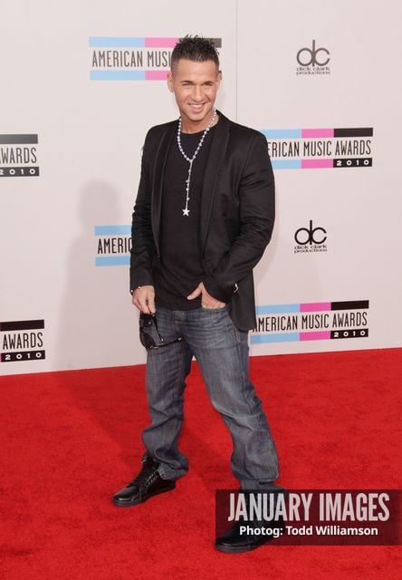 LOS ANGELES, CA - NOVEMBER 21:  Mike The Situation Sorrentino arrives at the 2010 American Music Awards held at Nokia Theatre L.A. Live on November 21, 2010 in Los Angeles, California.  (Photo by Todd Williamson/JanuaryImages)