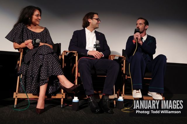 Giselle Bonilla, from left, Alexander Heller and Will Brill attend The Musical Los Angeles Premiere on Thursday, Sept 17, 2026 in Los Angeles, Calif.