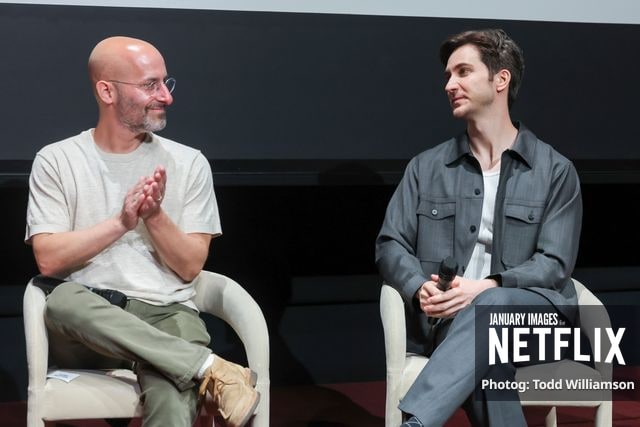 Gabe Rotter and Daniel Pearl attend Netflix's The Beast In Me ATAS Event on June 06, 2026 at the Netflix Tudum Theater in Los Angeles.