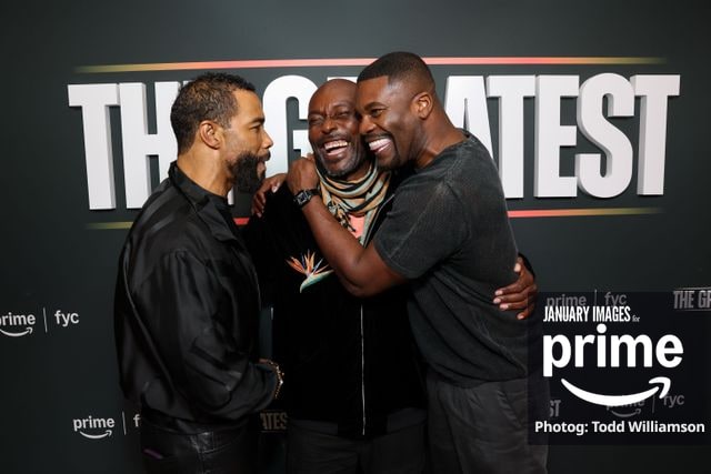 Omari Hardwick, Jimmy Jean-Louis and Amin Joseph attend the Prime Videos The Greatest LA FYC Event at Linwood Dunn Theater on Monday, Oct. 5, 2026 in Los Angeles.