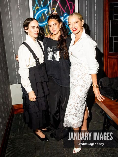 Sarah Paulson, Shailene Woodley and Katherine LaNasa attend Katerine LaNasa’s Emmy Nomination Toast at Craig’s on Friday August 14th, 2026 in Los Angeles. Credit Roger Kisby/JanuaryImages