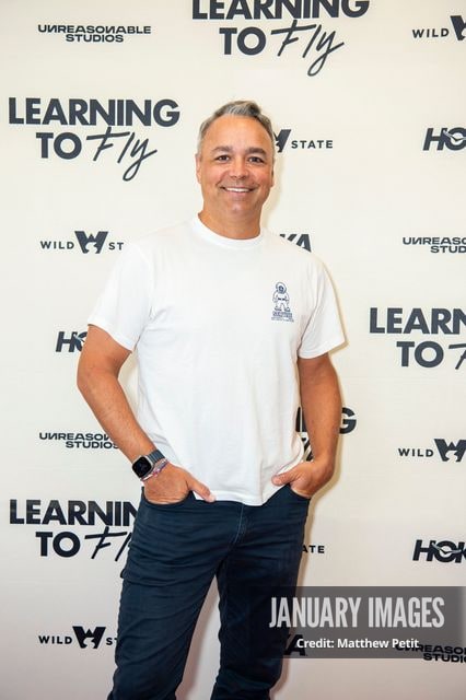Evan Hayes attends the Learning to Fly Los Angeles Premiere at The Aero Theater on Saturday August 15th, 2026 in Los Angeles.