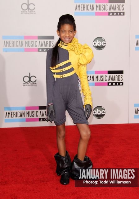LOS ANGELES, CA - NOVEMBER 21:  Actress/singer Willow Smith arrives at the 2010 American Music Awards held at Nokia Theatre L.A. Live on November 21, 2010 in Los Angeles, California.  (Photo by Todd Williamson/JanuaryImages)