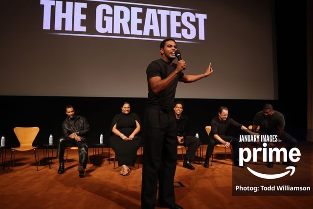 Omari Hardwick, Dana Gourrier, Jaalen Best, Kai Parham, Giovanni Ribisi and Amin Joseph attend the Prime Videos The Greatest LA FYC Event at Linwood Dunn Theater on Monday, Oct. 5, 2026 in Los Angeles.