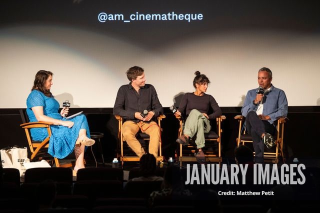 Katcy Stephan, Max Lowe, Aisha McAdams and Evan Hayes speak during a panel discussion at the Learning to Fly Los Angeles Premiere at The Aero Theater on Saturday August 15th, 2026 in Los Angeles.