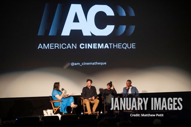 Katcy Stephan, Max Lowe, Aisha McAdams and Evan Hayes speak during a panel discussion at the Learning to Fly Los Angeles Premiere at The Aero Theater on Saturday August 15th, 2026 in Los Angeles.