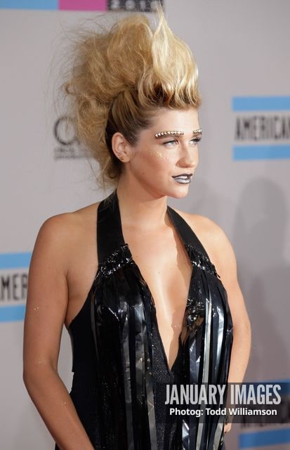 LOS ANGELES, CA - NOVEMBER 21:  Singer Ke$ha arrives at the 2010 American Music Awards held at Nokia Theatre L.A. Live on November 21, 2010 in Los Angeles, California.  (Photo by Todd Williamson/JanuaryImages)