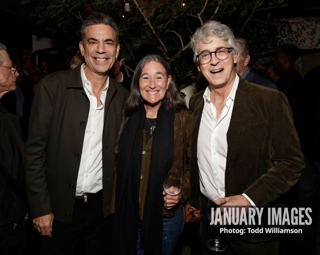 \Michael London, Merie Weismiller Wallace and Alexander Payne attend Searchlight Pictures' Sideways 20th Anniversary Screening on Oct 26, 2024 in Los Angeles, CA.
