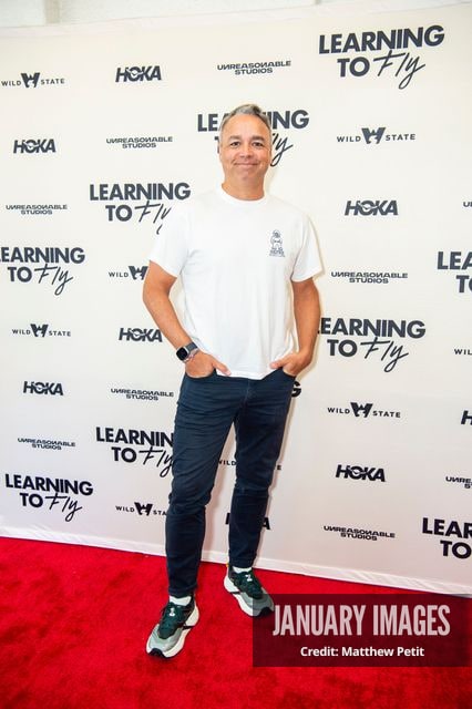 Evan Hayes attends the Learning to Fly Los Angeles Premiere at The Aero Theater on Saturday August 15th, 2026 in Los Angeles.