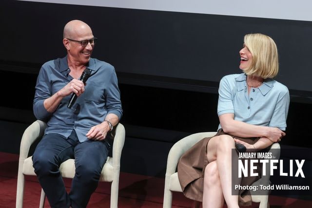 Howard Gordon and Claire Danes attend Netflix's The Beast In Me ATAS Event on June 06, 2026 at the Netflix Tudum Theater in Los Angeles.