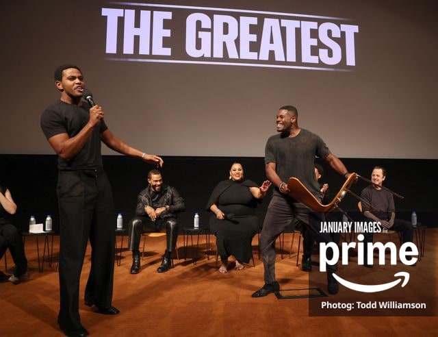 Jaalen Best, Omari Hardwick, Dana Gourrier, Amin Joseph and Giovanni Ribisi attend the Prime Videos The Greatest LA FYC Event at Linwood Dunn Theater on Monday, Oct. 5, 2026 in Los Angeles.