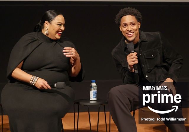 Dana Gourrier and Kai Parham attend the Prime Videos The Greatest LA FYC Event at Linwood Dunn Theater on Monday, Oct. 5, 2026 in Los Angeles.