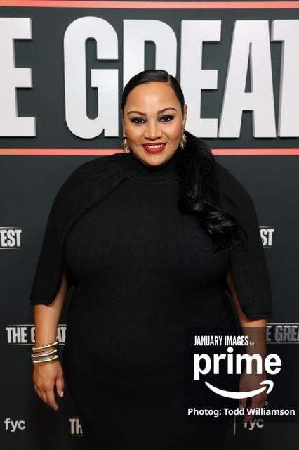 Dana Gourrier attends the Prime Videos The Greatest LA FYC Event at Linwood Dunn Theater on Monday, Oct. 5, 2026 in Los Angeles.
