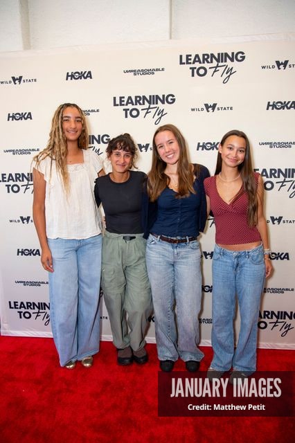 Aisha McAdams and friends attend the Learning to Fly Los Angeles Premiere at The Aero Theater on Saturday August 15th, 2026 in Los Angeles.