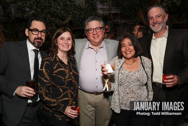 John Baldino, Lise Kearney, Michael Chaskes, and guests attend the Emmy Awards Toast 2026 at Soho House West Hollywood on Thursday, Sept. 3, 2026 in Los Angeles.
