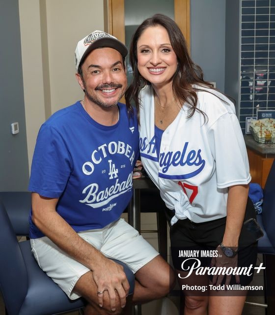 (L-R): Anthony Allen Ramos and Melanie Dunmar attend the Paramount+ unscripted series Team Moms: Baseball on Saturday, October 3, 2026 in Los Angeles. Photo Credit: Todd Williamson/JanuaryImages for Paramount+