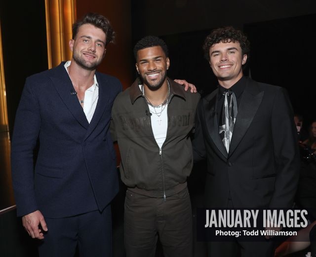 Harry Jowsey, Jeremiah Brown and Nic Vansteenberghe at The Snappys Awards 2026 at Snapchat on Tuesday, March 31, 2026 in Santa Monica, CA.