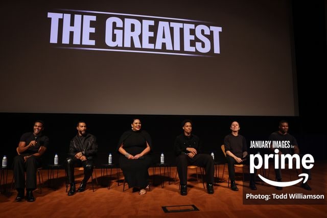 Jaalen Best, Omari Hardwick, Dana Gourrier, Kai Parham, Giovanni Ribisi and Amin Joseph attend the Prime Videos The Greatest LA FYC Event at Linwood Dunn Theater on Monday, Oct. 5, 2026 in Los Angeles.