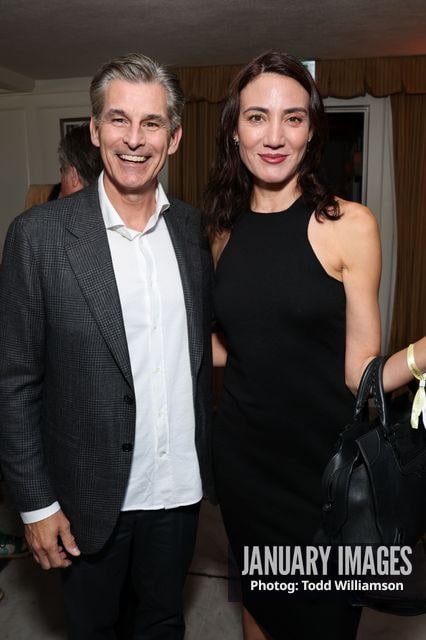 Mike Hopkins and Lisa Joy attend the Emmy Awards Toast 2026 at Soho House West Hollywood on Thursday, Sept. 3, 2026 in Los Angeles.