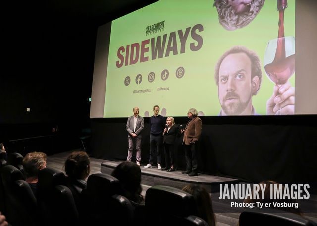 Matthew Greenfield, Peter Rice, Nancy Utley, and Steve Gilula introduce Searchlight Pictures' Sideways 20th Anniversary Screening on Oct 26, 2024 in Los Angeles, CA.