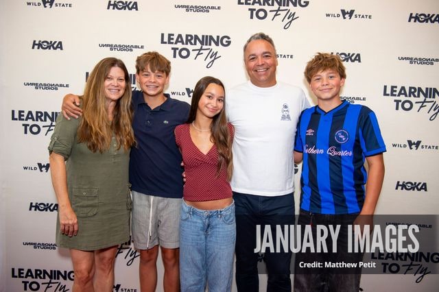 Evan Hayes and family attend the Learning to Fly Los Angeles Premiere at The Aero Theater on Saturday August 15th, 2026 in Los Angeles.