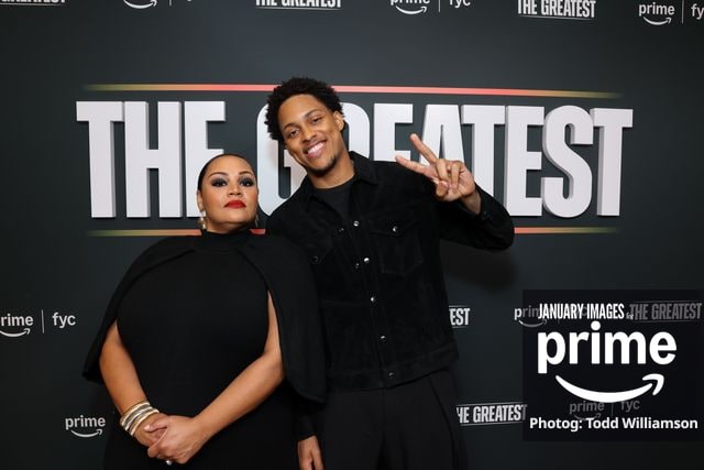 Dana Gourrier and Kai Parham attend the Prime Videos The Greatest LA FYC Event at Linwood Dunn Theater on Monday, Oct. 5, 2026 in Los Angeles.