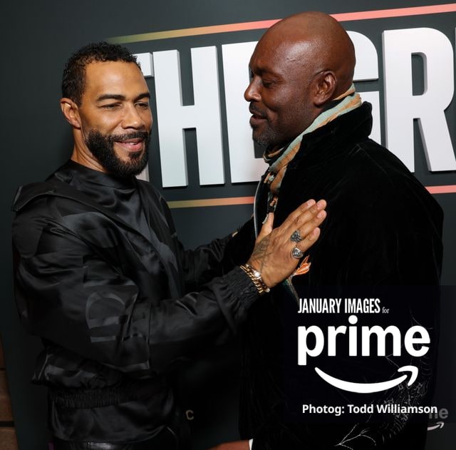 Omari Hardwick and Jimmy Jean-Louis attend the Prime Videos The Greatest LA FYC Event at Linwood Dunn Theater on Monday, Oct. 5, 2026 in Los Angeles.
