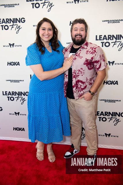 Katcy Stephan and Jeffrey Vega attend the Learning to Fly Los Angeles Premiere at The Aero Theater on Saturday August 15th, 2026 in Los Angeles.