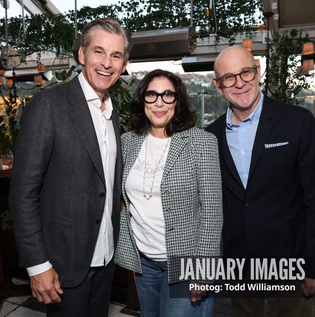 Mike Hopkins and Sue Kroll attend the Emmy Awards Toast 2026 at Soho House West Hollywood on Thursday, Sept. 3, 2026 in Los Angeles.