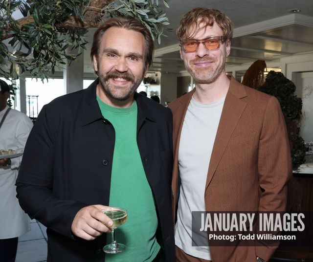 Chris Candy and Tyler Strickland attend the Emmy Awards Toast 2026 at Soho House West Hollywood on Thursday, Sept. 3, 2026 in Los Angeles.