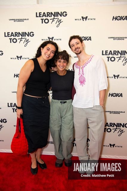 Aisha McAdams and friends attend the Learning to Fly Los Angeles Premiere at The Aero Theater on Saturday August 15th, 2026 in Los Angeles.