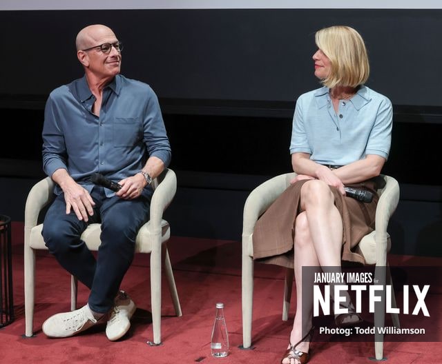 Howard Gordon and Claire Danes attend Netflix's The Beast In Me ATAS Event on June 06, 2026 at the Netflix Tudum Theater in Los Angeles.