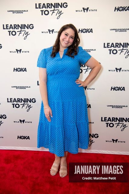 Katcy Stephan attends the Learning to Fly Los Angeles Premiere at The Aero Theater on Saturday August 15th, 2026 in Los Angeles.