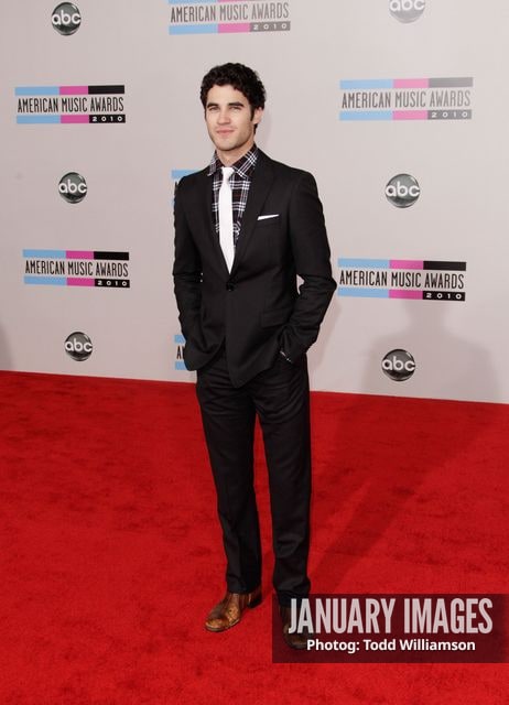 LOS ANGELES, CA - NOVEMBER 21:  Actor Darren Criss arrives at the 2010 American Music Awards held at Nokia Theatre L.A. Live on November 21, 2010 in Los Angeles, California.  (Photo by Todd Williamson/JanuaryImages)
