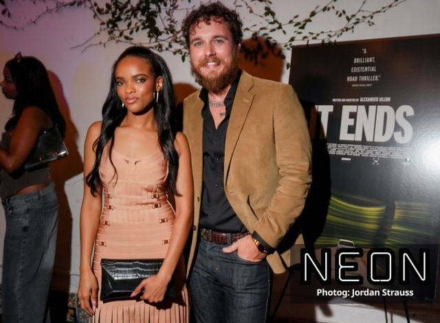Akira Jackson and Mitchell Cole attend the It Ends Los Angeles Premiere on August 19, 2026 at the Vista Theater in Los Angeles, Calif.