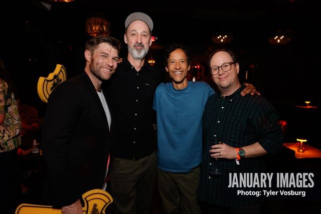 (L-R):  Liam McIntyre, Joe Chandler, Danny Pudi, and Mike McMahan attend the Golden Axe Screening Event on Tuesday, September 15, 2026 in Los Angeles. Photo Credit: Tyler Vosburg/JanuaryImages for Paramount+