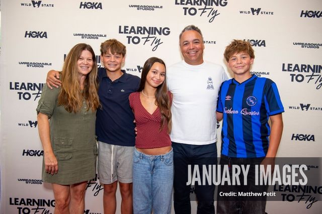 Evan Hayes and family attend the Learning to Fly Los Angeles Premiere at The Aero Theater on Saturday August 15th, 2026 in Los Angeles.