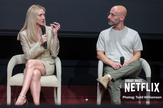 Brittany Snow and Gabe Rotter attend Netflix's The Beast In Me ATAS Event on June 06, 2026 at the Netflix Tudum Theater in Los Angeles.