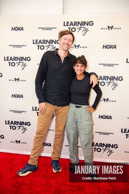 Max Lowe and Aisha McAdams attend the Learning to Fly Los Angeles Premiere at The Aero Theater on Saturday August 15th, 2026 in Los Angeles.