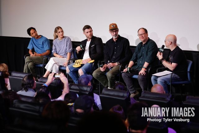(L-R):  Danny Pudi, Lisa Gilroy, Liam McIntyre, Joe Chandler, Mike McMahan, and Steve Weintraub attend the Golden Axe Screening Event on Tuesday, September 15, 2026 in Los Angeles. Photo Credit: Tyler Vosburg/JanuaryImages for Paramount+