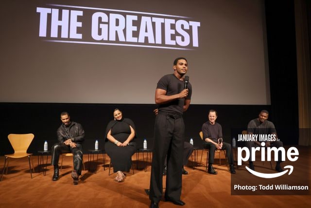 Omari Hardwick, Dana Gourrier, Jaalen Best, Giovanni Ribisi and Amin Joseph attend the Prime Videos The Greatest LA FYC Event at Linwood Dunn Theater on Monday, Oct. 5, 2026 in Los Angeles.