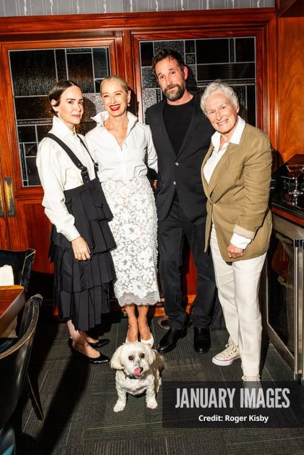 Sarah Paulson, Katherine LaNasa, Noah Wyle, Glenn Close, Sir Pippin of Beanfield or "Pip” attend Katerine LaNasa’s Emmy Nomination Toast at Craig’s on Friday August 14th, 2026 in Los Angeles. Credit Roger Kisby/JanuaryImages