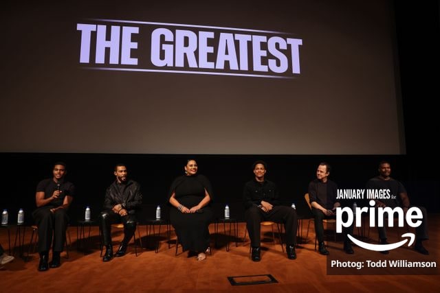 Jaalen Best, Omari Hardwick, Dana Gourrier, Kai Parham, Giovanni Ribisi and Amin Joseph attend the Prime Videos The Greatest LA FYC Event at Linwood Dunn Theater on Monday, Oct. 5, 2026 in Los Angeles.